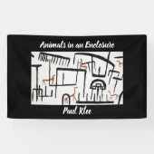 Dieren in een Enclosure door Paul Klee Spandoek (Horizontaal)