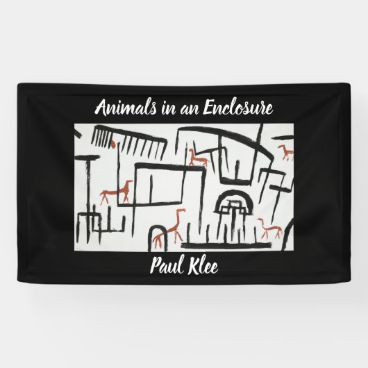 Dieren in een Enclosure door Paul Klee Spandoek (Horizontaal)