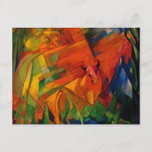 Dieren in een landschap van Franz Marc Briefkaart