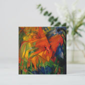 Dieren in een landschap van Franz Marc Kaart (Staand voorkant)