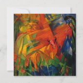 Dieren in een landschap van Franz Marc Kaart (Voorkant)