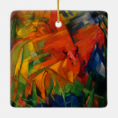 Dieren in een landschap van Franz Marc Keramisch Ornament (Achterkant)