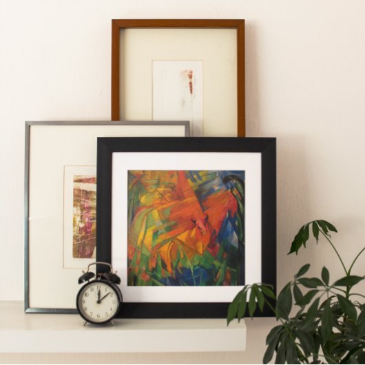 Dieren in een landschap van Franz Marc Poster