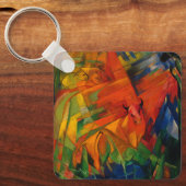 Dieren in een landschap van Franz Marc Sleutelhanger (Voorkant)