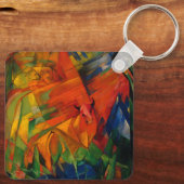 Dieren in een landschap van Franz Marc Sleutelhanger (Achterkant)