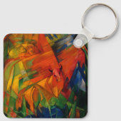 Dieren in een landschap van Franz Marc Sleutelhanger (Achterkant)
