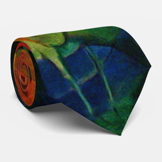 Dieren in een landschap van Franz Marc Stropdas (Opgerold)