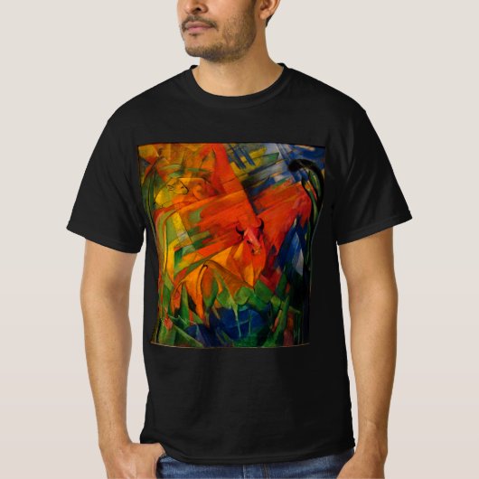 Dieren in een landschap van Franz Marc T-shirt (Voorkant)