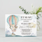 Dieren in het Baby shower Masker opstijgen en wegg Kaart (Staand voorkant)