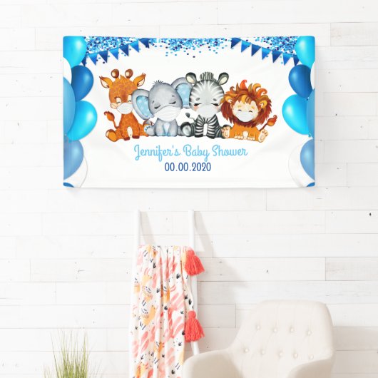 Dieren in het Baby shower van het Mask Elephant Bo Spandoek (Insitu)