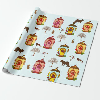 Dieren in het bos kind patroon Wrapping Paper Cadeaupapier