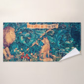 Dieren in het bos, William Morris badhanddoek (Badhanddoek)