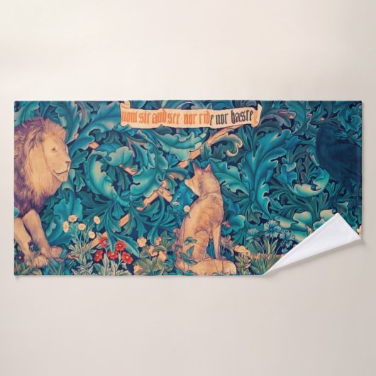 Dieren in het bos, William Morris badhanddoek (Badhanddoek)