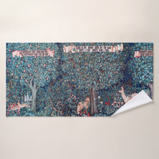 Dieren in het bos, William Morris Badhanddoek (Badhanddoek)