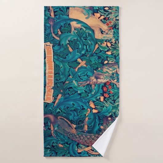 Dieren in het bos, William Morris Badhanddoek (Badhanddoek)