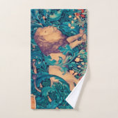 Dieren in het bos, William Morris Bath Towel Bad Handdoek (Handdoek)