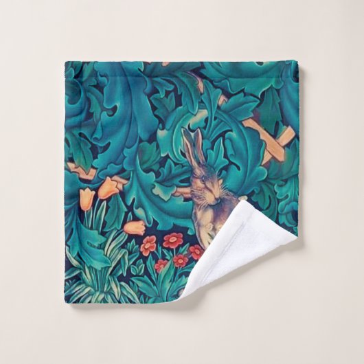 Dieren in het bos, William Morris Bath Towel Bad Handdoek (Wasdoekje)