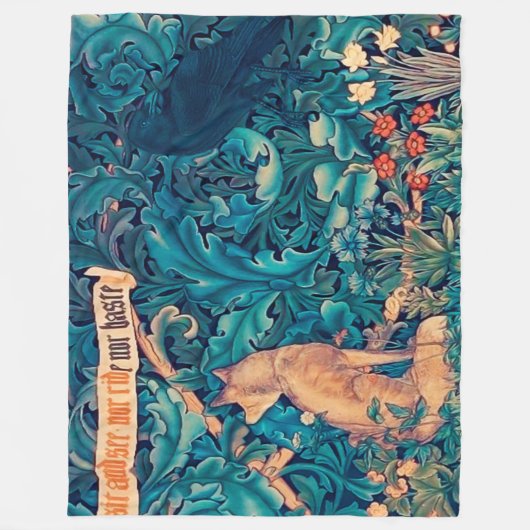 Dieren in het bos, William Morris Fleece Blank (Voorkant)