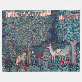 Dieren in het bos, William Morris Fleece Deken (Voorkant (Horizontaal))