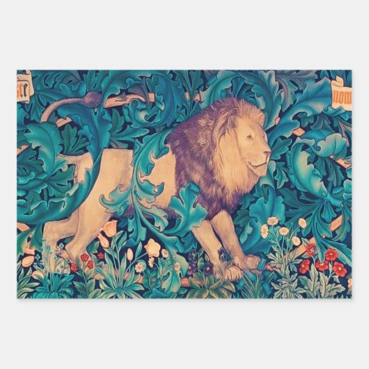 Dieren in het bos, William Morris Inpakpapier Vel (Voorkant 2)