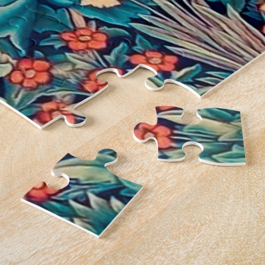 Dieren in het bos William Morris Jigzaag Puzzl Legpuzzel (Zijkant)