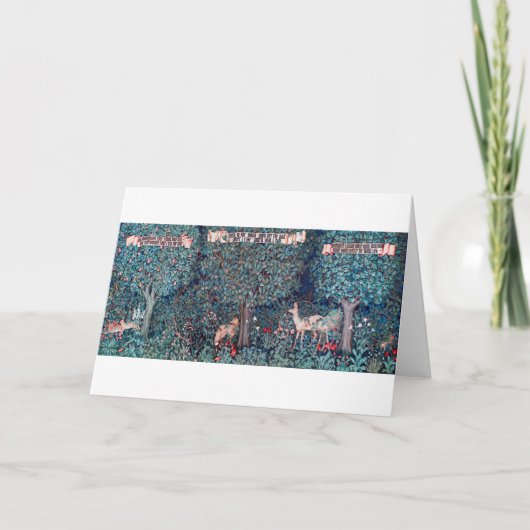 Dieren in het bos, William Morris Kaart (Voorkant)