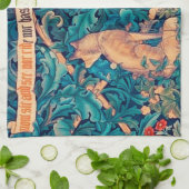 Dieren in het bos, William Morris Kitchen Towe Theedoek (Gevouwen)