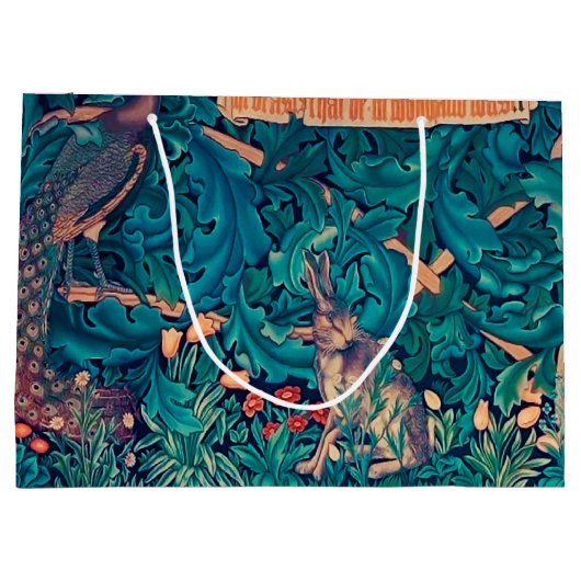 Dieren in het bos, William Morris Large Gift B Groot Cadeauzakje (Achterkant)