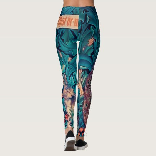 Dieren in het bos, William Morris Leggings (Achterkant)
