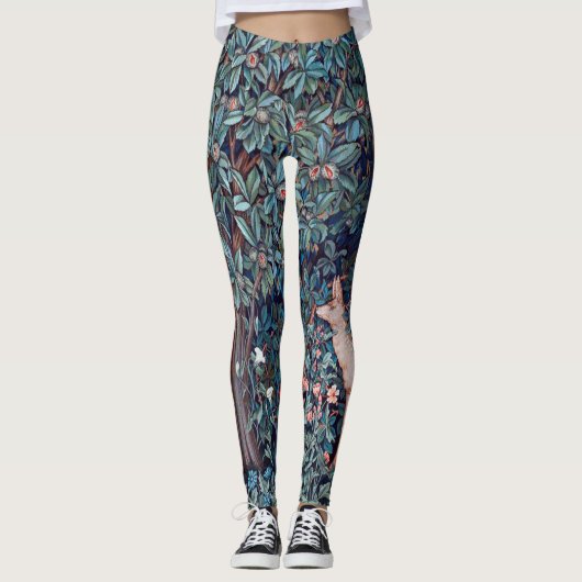 Dieren in het bos, William Morris Leggings (Voorkant)