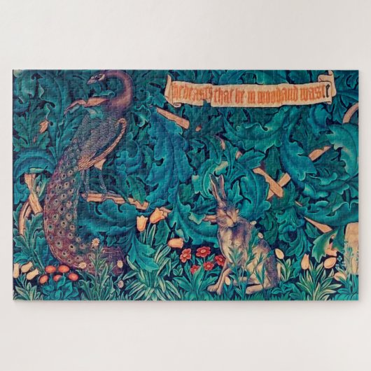 Dieren in het bos, William Morris Legpuzzel (Horizontaal)