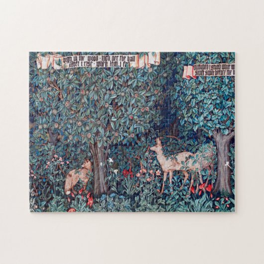 Dieren in het bos, William Morris Legpuzzel (Horizontaal)