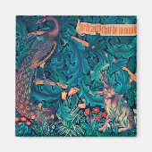 Dieren in het bos, William Morris Magneet (Voorkant)