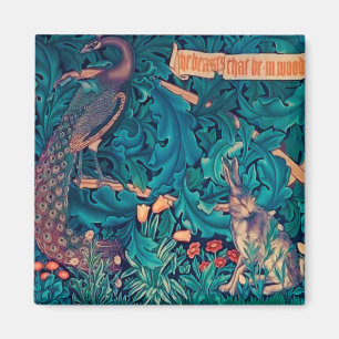 Dieren in het bos, William Morris Magneet