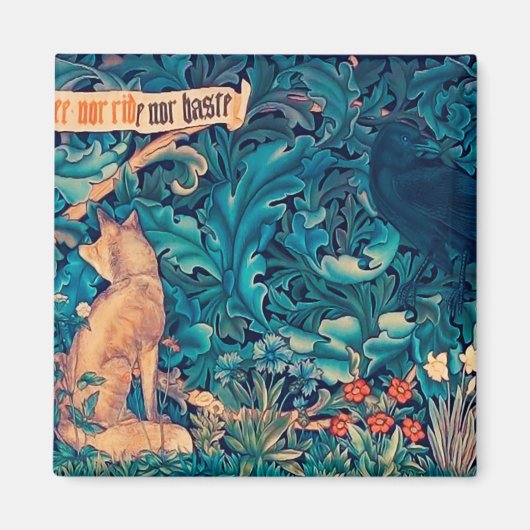 Dieren in het bos, William Morris Magnet (Voorkant)