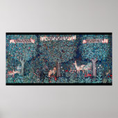 Dieren in het bos, William Morris Poster (Voorkant)