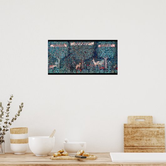 Dieren in het bos, William Morris Poster (Keuken)