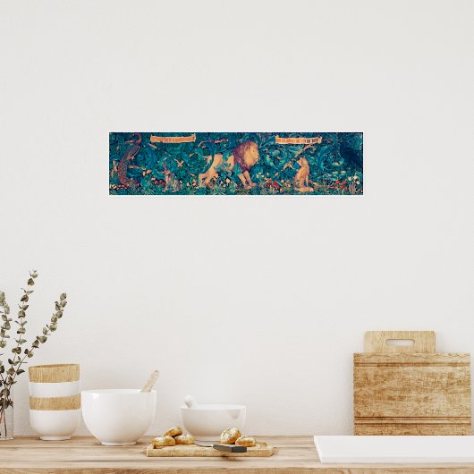 Dieren in het bos, William Morris Poster (Keuken)