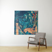 Dieren in het bos, William Morris Tapestry Wandkleed (In situ)