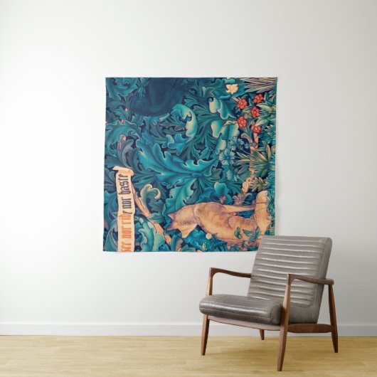 Dieren in het bos, William Morris Tapestry Wandkleed (In situ)
