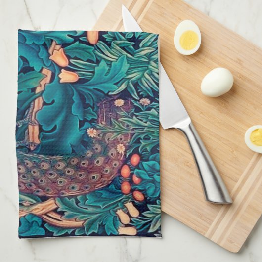 Dieren in het bos, William Morris Theedoek (Quarter Fold)