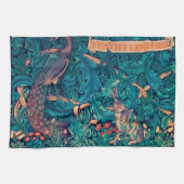 Dieren in het bos, William Morris Theedoek (Horizontaal)