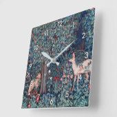 Dieren in het bos, William Morris Vierkante Klok (Hoek)