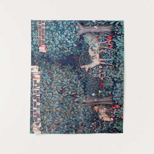 Dieren in het bos, William Morris Wandkleed (Voorkant)