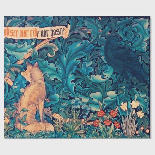 Dieren in het bos, William Morris Wrapping Pap Cadeaupapier (Vlak)