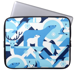 Dieren in het Noordpoolgebied, Polar - abstract pa Laptop Sleeve