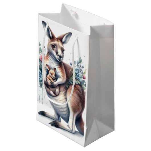 Dieren in het wild Kangoeroe Klein Cadeauzakje (Voorkant Gekanteld)