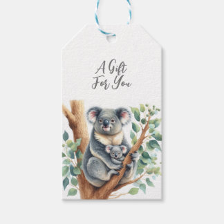 Dieren in het wild Koala Cadeaulabel