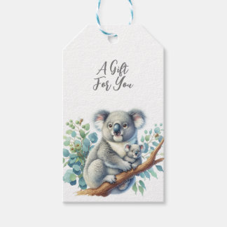 Dieren in het wild Koala Cadeaulabel