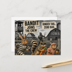 Dieren in het wild op de vlucht briefkaart